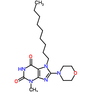 106939-23-5  3-methyl-8-morpholin-4-yl-7-nonyl-3,7-dihydro-1H-purine-2,6-dione 106939-23-5  3-methyl-8-morpholin-4-yl-7-nonyl-3,7-dihydro-1H-purine-2,6-dione