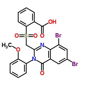 108659-76-3  2-({[6,8-dibromo-3-(2-methoxyphenyl)-4-oxo-3,4-dihydroquinazolin-2-yl]methyl}sulfonyl)benzoic acid