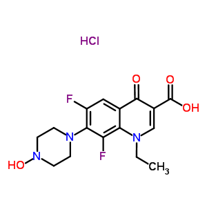 109142-53-2  1-ethyl-6,8-difluoro-7-(4-hydroxypiperazin-1-yl)-4-oxo-1,4-dihydroquinoline-3-carboxylic acid hydrochloride