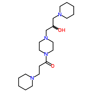 110187-52-5  1-piperidin-1-yl-3-[4-(3-piperidin-1-ylpropanoyl)piperazin-1-yl]propan-2-ol