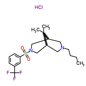 120465-85-2  3-butyl-9,9-dimethyl-7-{[3-(trifluoromethyl)phenyl]sulfonyl}-3,7-diazabicyclo[3.3.1]nonane hydrochloride