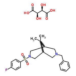 120466-12-8  3-benzyl-7-[(4-fluorophenyl)sulfonyl]-9,9-dimethyl-3,7-diazabicyclo[3.3.1]nonane 2,3-dihydroxybutanedioate (salt)