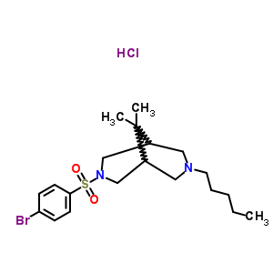 120482-72-6  3-[(4-bromophenyl)sulfonyl]-9,9-dimethyl-7-pentyl-3,7-diazabicyclo[3.3.1]nonane hydrochloride