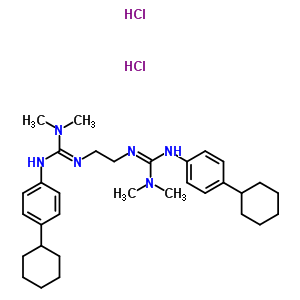 120570-68-5  N'',N'''''-ethane-1,2-diylbis[3-(4-cyclohexylphenyl)-1,1-dimethylguanidine] dihydrochloride