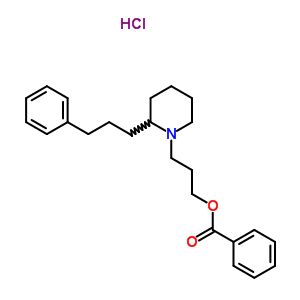 78219-51-9  3-[2-(3-phenylpropyl)piperidin-1-yl]propyl benzoate hydrochloride