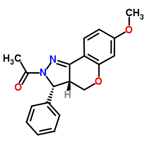 78431-39-7  (3R,3aR)-2-acetyl-7-methoxy-3-phenyl-2,3,3a,4-tetrahydrochromeno[4,3-c]pyrazole