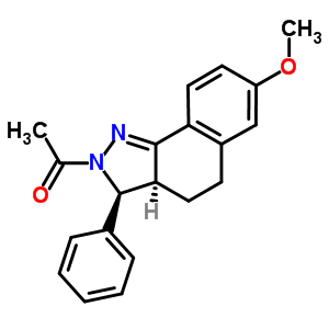 78439-95-9  (3S,3aS)-2-acetyl-7-methoxy-3-phenyl-3,3a,4,5-tetrahydro-2H-benzo[g]indazole