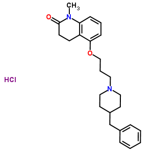 78467-30-8  5-[3-(4-benzylpiperidin-1-yl)propoxy]-1-methyl-3,4-dihydroquinolin-2(1H)-one hydrochloride