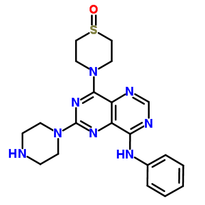 78534-70-0  8-(1-oksida-tiomorfolin-4-yl)-N-fenil-6-piperazin-1-ylpyrimido[5,4-d]pyrimidin-4-amine