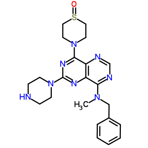 78552-31-5  N-benzyl-N-methyl-8-(1-oxidothiomorpholin-4-yl)-6-piperazin-1-ylpyrimido[5,4-d]pyrimidin-4-amine