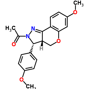 78610-92-1  (3R,3aR)-2-acetyl-7-methoxy-3-(4-methoxyphenyl)-2,3,3a,4-tetrahydrochromeno[4,3-c]pyrazole