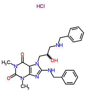 78721-09-2  8-(benzylamino)-7-[3-(benzylamino)-2-hydroxypropyl]-1,3-dimethyl-3,7-dihydro-1H-purine-2,6-dione hydrochloride