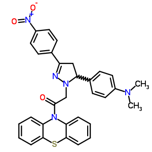 78807-72-4  N,N-dimethyl-4-{3-(4-nitrophenyl)-1-[2-oxo-2-(10H-phenothiazin-10-yl)ethyl]-4,5-dihydro-1H-pyrazol-5-yl}aniline