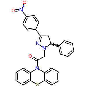 78807-75-7  10-{[3-(4-nitrophenyl)-5-phenyl-4,5-dihydro-1H-pyrazol-1-yl]acetyl}-10H-phenothiazine