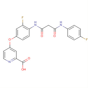 864245-63-6  2-Pyridinecarboxylic acid,4-[3-fluoro-4-[[3-[(4-fluorophenyl)amino]-1,3-dioxopropyl]amino]phenoxy]-