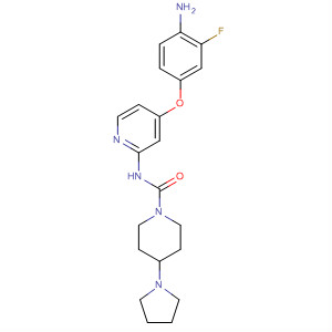 864245-91-0  1-Piperidinecarboxamide,N-[4-(4-amino-3-fluorophenoxy)-2-pyridinyl]-4-(1-pyrrolidinyl)-