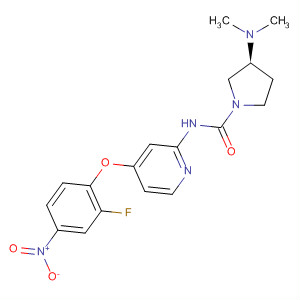 864247-16-5  1-Pyrrolidinecarboxamide,3-(dimethylamino)-N-[4-(2-fluoro-4-nitrophenoxy)-2-pyridinyl]-, (3S)-