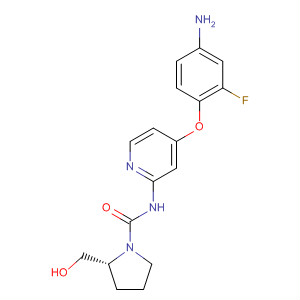 864247-21-2  1-Pyrrolidinecarboxamide,N-[4-(4-amino-2-fluorophenoxy)-2-pyridinyl]-2-(hydroxymethyl)-, (2R)-