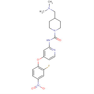 864247-89-2  1-Piperidinecarboxamide,4-[(dimethylamino)methyl]-N-[4-(2-fluoro-4-nitrophenoxy)-2-pyridinyl]-