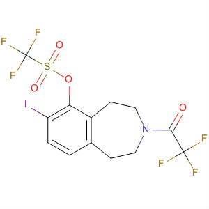 864262-73-7  Methanesulfonic acid, trifluoro-,2,3,4,5-tetrahydro-7-iodo-3-(trifluoroacetyl)-1H-3-benzazepin-6-yl ester