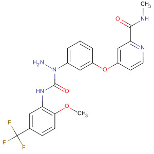 864271-30-7  2-Pyridinecarboxamide,4-[3-[2-[[[2-methoxy-5-(trifluoromethyl)phenyl]amino]carbonyl]hydrazino]phenoxy]-N-methyl-