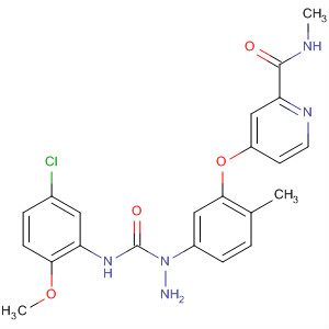 864271-40-9  2-Pyridinecarboxamide,4-[5-[2-[[(5-chloro-2-methoxyphenyl)amino]carbonyl]hydrazino]-2-methylphenoxy]-N-methyl-