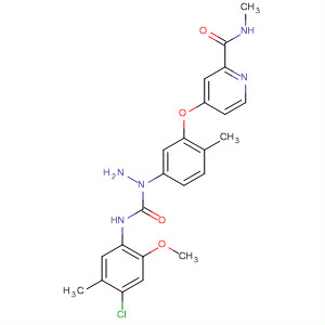 864271-46-5  2-Pyridinecarboxamide,4-[5-[2-[[(4-chloro-2-methoxy-5-methylphenyl)amino]carbonyl]hydrazino]-2-methylphenoxy]-N-methyl-