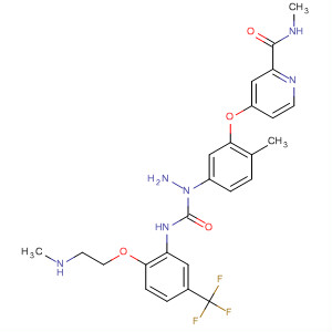 864271-89-6  2-Pyridinecarboxamide,N-methyl-4-[2-methyl-5-[2-[[[2-[2-(methylamino)ethoxy]-5-(trifluoromethyl)phenyl]amino]carbonyl]hydrazino]phenoxy]-