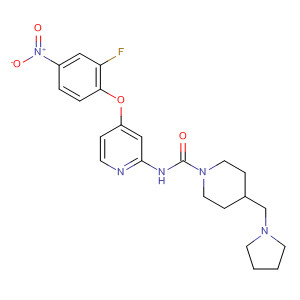 864441-59-8  1-Piperidinecarboxamide,N-[4-(2-fluoro-4-nitrophenoxy)-2-pyridinyl]-4-(1-pyrrolidinylmethyl)-