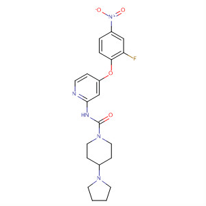 864441-85-0  1-Piperidinecarboxamide,N-[4-(2-fluoro-4-nitrophenoxy)-2-pyridinyl]-4-(1-pyrrolidinyl)-