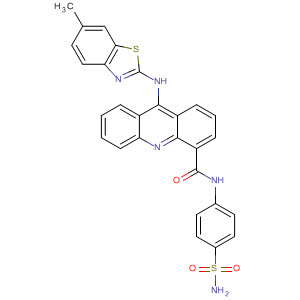 864498-19-1  4-Acridinecarboxamide,N-[4-(aminosulfonyl)phenyl]-9-[(6-methyl-2-benzothiazolyl)amino]-