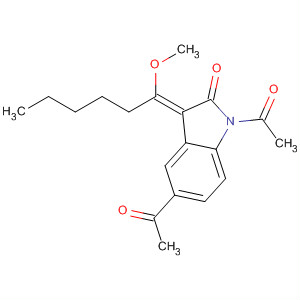 864689-60-1  2H-Indol-2-one, 1,5-diacetyl-1,3-dihydro-3-(1-methoxyhexylidene)-,(3Z)-