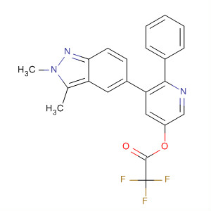 864771-81-3  Acetic acid, trifluoro-,5-(2,3-dimethyl-2H-indazol-5-yl)-6-phenyl-3-pyridinyl ester