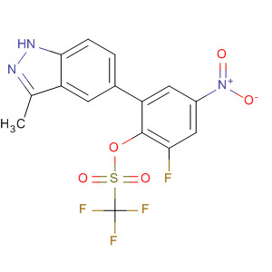864775-91-7  Methanesulfonic acid, trifluoro-,2-fluoro-6-(3-methyl-1H-indazol-5-yl)-4-nitrophenyl ester