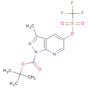 864775-99-5  1H-Pyrazolo[3,4-b]pyridine-1-carboxylic acid,3-methyl-5-[[(trifluoromethyl)sulfonyl]oxy]-, 1,1-dimethylethyl ester