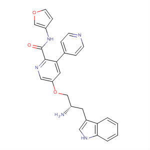 864776-30-7  [3,4'-Bipyridine]-2'-carboxamide,5-[(2S)-2-amino-3-(1H-indol-3-yl)propoxy]-2-(3-furanyl)-