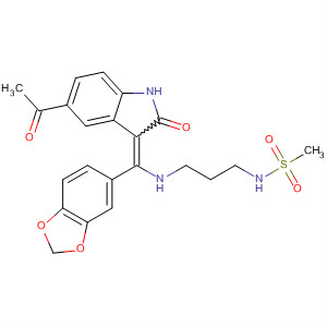 865194-54-3  Methanesulfonamide,N-[3-[[(5-acetyl-1,2-dihydro-2-oxo-3H-indol-3-ylidene)-1,3-benzodioxol-5-ylmethyl]amino]propyl]-