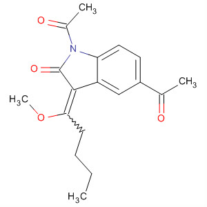 865196-36-7  2H-Indol-2-one, 1,5-diacetyl-1,3-dihydro-3-(1-methoxypentylidene)-