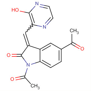 865196-62-9  2H-Indol-2-one, 1,5-diacetyl-1,3-dihydro-3-(hydroxypyrazinylmethylene)-