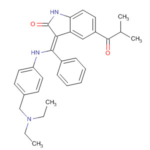 865261-72-9  2H-Indol-2-one,3-[[[4-[(diethylamino)methyl]phenyl]amino]phenylmethylene]-1,3-dihydro-5-(2-methyl-1-oxopropyl)-, (3Z)-