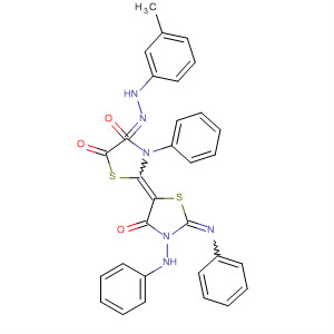 865809-69-4  4,5-Thiazolidinedione,2-[4-oxo-3-(phenylamino)-2-(phenylimino)-5-thiazolidinylidene]-3-phenyl-, 4-[(3-methylphenyl)hydrazone]