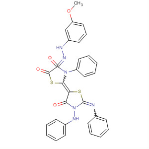 865809-72-9  4,5-Thiazolidinedione,2-[4-oxo-3-(phenylamino)-2-(phenylimino)-5-thiazolidinylidene]-3-phenyl-, 4-[(3-methoxyphenyl)hydrazone]