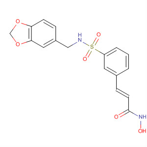 866323-43-5  2-Propenamide,3-[3-[[(1,3-benzodioxol-5-ylmethyl)amino]sulfonyl]phenyl]-N-hydroxy-,(2E)-