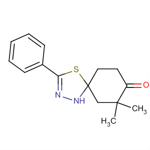 866326-62-7  4-Thia-1,2-diazaspiro[4.5]dec-2-en-8-one, 7,7-dimethyl-3-phenyl-
