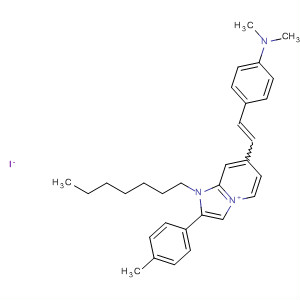 866602-16-6  1H-Imidazo[1,2-a]pyridin-4-ium,7-[2-[4-(dimethylamino)phenyl]ethenyl]-1-heptyl-2-(4-methylphenyl)-,iodide
