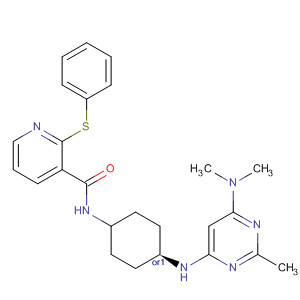 866645-59-2  3-Pyridinecarboxamide,N-[cis-4-[[6-(dimethylamino)-2-methyl-4-pyrimidinyl]amino]cyclohexyl]-2-(phenylthio)-