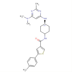 866645-83-2  3-Thiophenecarboxamide,N-[cis-4-[[6-(dimethylamino)-2-methyl-4-pyrimidinyl]amino]cyclohexyl]-5-(4-methylphenyl)-