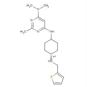 866646-89-1  4,6-Pyrimidinediamine,N,N,2-trimethyl-N'-[cis-4-[(2-thienylmethyl)amino]cyclohexyl]-
