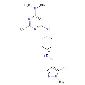 866647-11-2  4,6-Pyrimidinediamine,N'-[cis-4-[[(5-chloro-1-methyl-1H-pyrazol-4-yl)methyl]amino]cyclohexyl]-N,N,2-trimethyl-