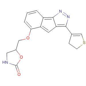 866851-12-9  2-Oxazolidinone,5-[[[1,4-dihydro-3-(3-thienyl)indeno[1,2-c]pyrazol-5-yl]oxy]methyl]-